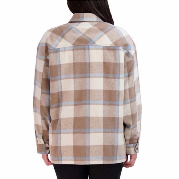 HFX Ladies’ Shirt Jacket Relaxed Fit Warm Shell Blue/Tan Large Sz XL - Picture 3 of 16